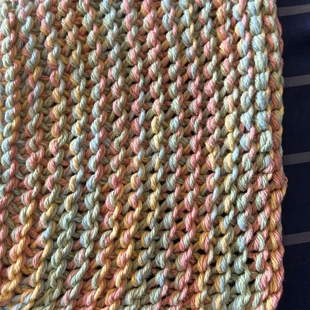 Pastel Ombré Knitted Washcloth